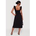 thumbnail image 3 of Women's Tiered Ruffle Sleeve Lace Up Back Midi Dress, 3 of 3