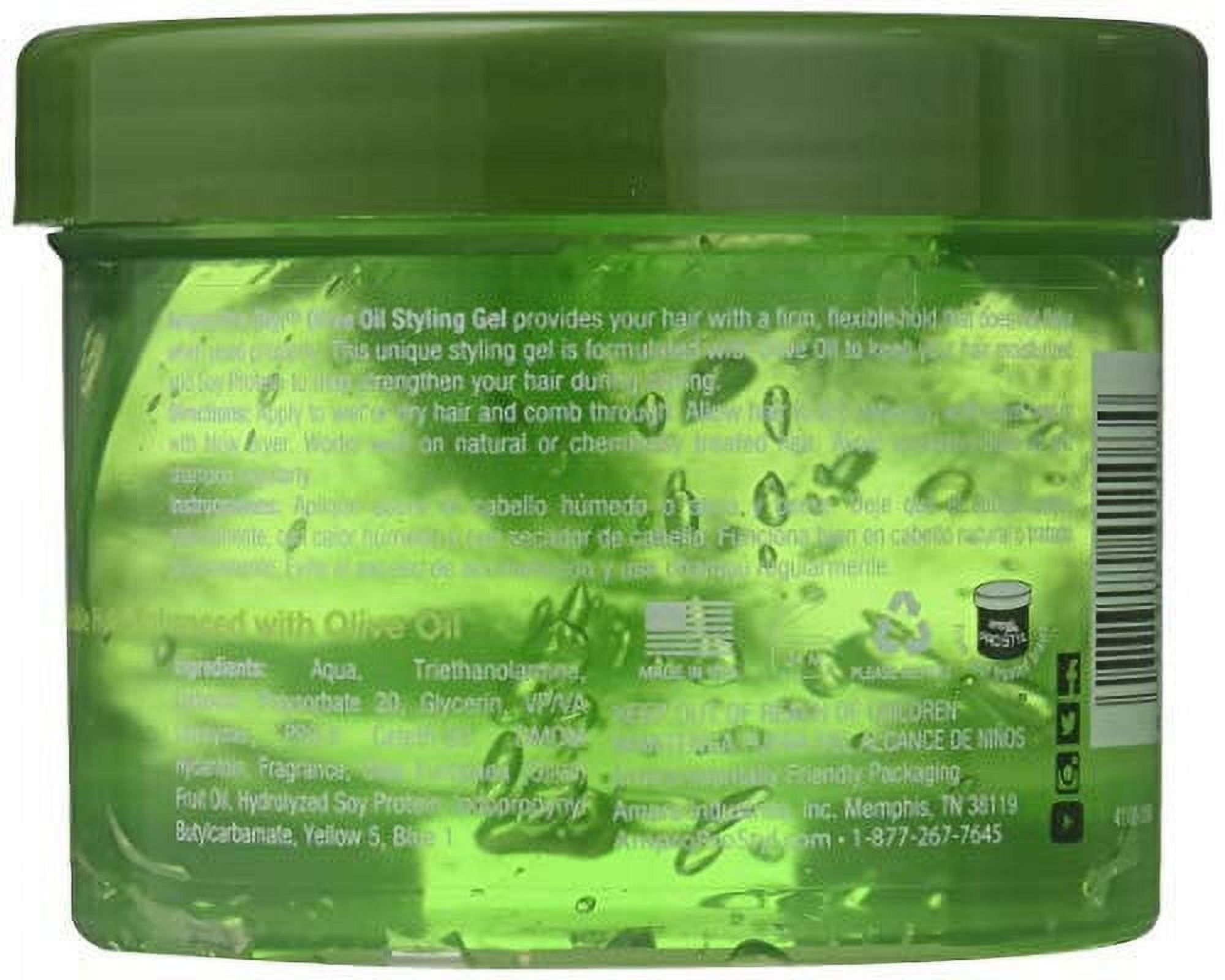 (3 pack) Ampro Pro Styl Olive Oil Styling Gel, 10oz., Moisturizing, Unisex