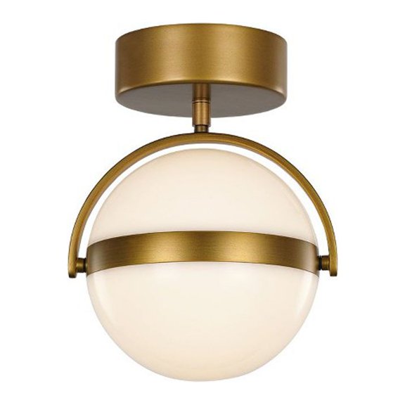 FM301001SG-Kuzco Lighting-Globo - 9 Inch 8.4W LED Flush Mount-Satin Gold Finish