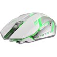 thumbnail image 1 of Computer Mouse, X7 7 Colors Light Silent 6 Buttons Rechargeable Wireless Optical Ergonomic Shape Gaming Mouse White, 1 of 8