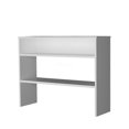thumbnail image 3 of Modern White Console Table with Open Storage Shelves, Entryway Sofa Table for Living Room, 3 of 7