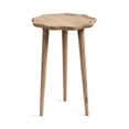 thumbnail image 4 of Kate and Laurel Alezar Modern Wooden Round Side Table, 15 x 15 x 22, Light Natural, Transitional Solid Wood End Table with Wavy Edge for Teen Bedroom Nightstand or Dorm Room Decor, 4 of 9