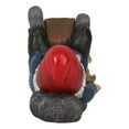 thumbnail image 2 of Whimsical Holiday Tipsy Drunk Garden Gnome Sleeping Near Squirrel Wine Holder, 2 of 9
