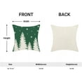 thumbnail image 5 of Christmas Pillow Covers 16x16 Inch Set of 2 Sage Green Cream Christmas Tree Snowflakes Decor Throw Pillows Winter Xmas Holiday Outdoor Cushion Cases for Couch Bed Decoration, 5 of 6