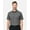 Graphite/ Silver, variant on Devon & Jones DG101 Men's Crownlux Performance Geo Polo-White/ Silver-L
