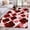 Dark Red, variant on Purple Geometric Moroccan 3'x5' Washable Rug, Abstract Art Purple Ombre Modern Non-Slip Area Rugs for Entryway Kitchen Classroom, StainResistant Dorm Throw Carpet, Low Pile Soft Indoor Floor Mat