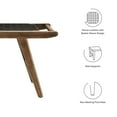 thumbnail image 6 of Accent Chair Bench, Walnut Black, Faux Vinyl Leather, Wood, Living Kitchen Cafe Bistro Hospitality Restaurant, Modern Contemporary HB36059, 6 of 8