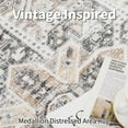 thumbnail image 5 of SIXHOME 3'x5' Washable Area Rug for Living Room Vintage Medallion Distressed Carpet Soft Low Pile Rug for Bedroom Dining Room Office Retro Indoor Home Decor Taupe, 5 of 7