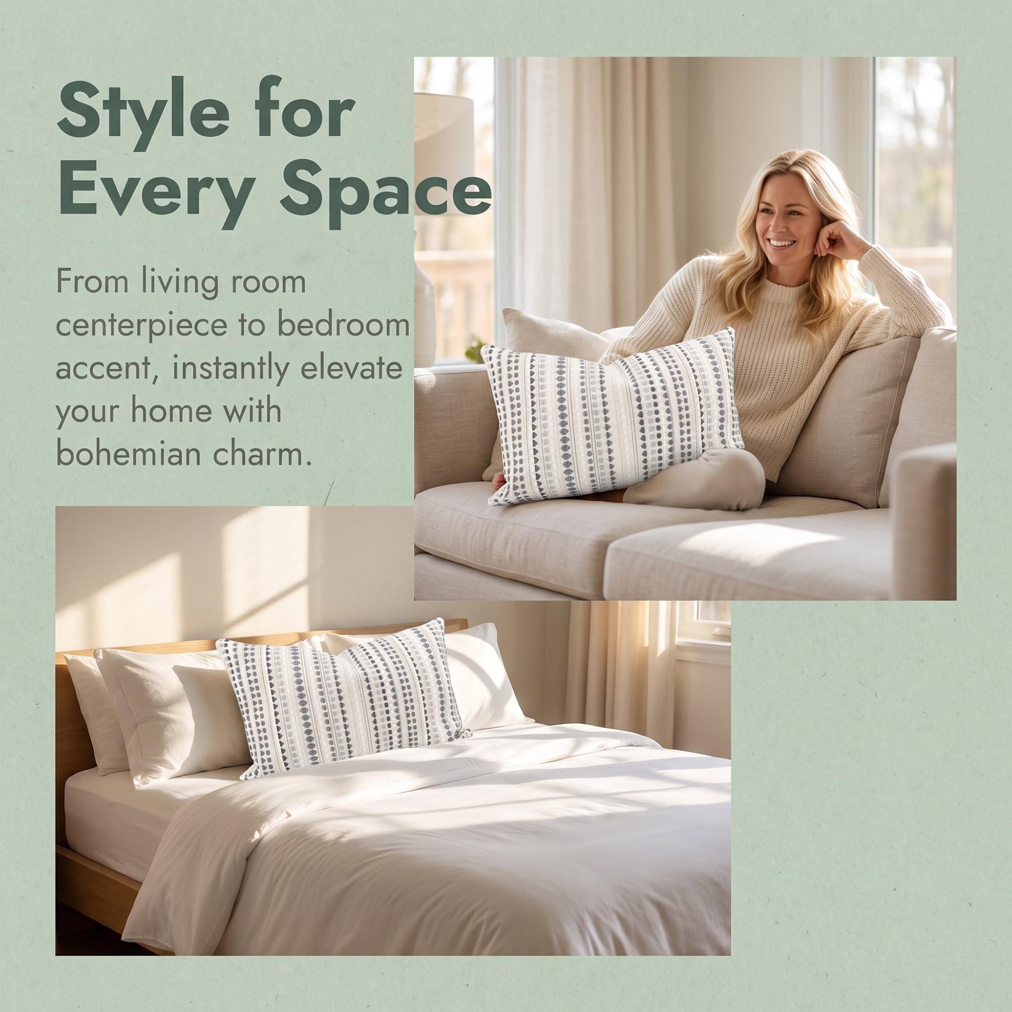 Unique Bargains Chenille Geometric Throw Pillow Covers 2 Pc Striped Cushion Cases Grey 20"x12"