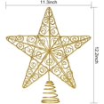 thumbnail image 3 of 12.2 Inch Silver Christmas Star Tree Topper Christmas Decorations, Gold Glittered Christmas Tree Topper Star Treetop Decoration for Christmas Tree Home Decor, 3 of 7