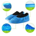 thumbnail image 4 of Tripumer 200 Pack Shoe Covers Disposable Hygienic Boot Recyclable Shoe Booties Covers CPE Covers Premium Waterproof Slip Resistant Blue, 4 of 5