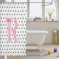 thumbnail image 3 of Manfei Chic Bow Knot Shower Curtain 72Wx78L,Personalized Initial R Bath Curtain, 3 of 5