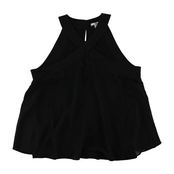 Camiseta con cuello halter bar III para mujer color negro XXL