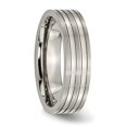 thumbnail image 4 of Diamond2Deal Titanium Brushed and Polished 6mm Grooved Men's Band Size 11, 4 of 5