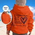 thumbnail image 2 of CAIXIA Teen Girls Hoodies Size 10-12,Girl's Hoodie Long Sleeve Soft Sweatshirt Graphic Hoody Kids Cute Pullovers Top Clothes For Girls,12-13 Years,Orange, 2 of 5