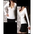 thumbnail image 3 of Sweeteibabe V17 à Manches Longues Tops Casual Chemisier Blanc S, 3 of 5