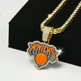 thumbnail image 4 of Knicks Gold Iced-Out Chain Necklace – 24" New York Sports Fan Bling, 4 of 4