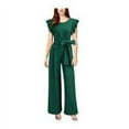 thumbnail image 1 of Women Jumpsuit Wide Leg High Waist Pants Ruffled Sleeves Ruffled Sleeve Jumpsuit Women Romper, Green, M, 1 of 1