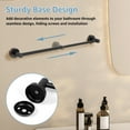 thumbnail image 2 of 2PCS Towel Bars for Bathroom,Black Bathroorm Towel Bar for Wall,Adjustable 304 Stainless Steel Towel Holder for Bathroom (13.8inch-24.8inch),Wall Mounted Towel Rack for Bathroom Over Toilet, 2 of 6
