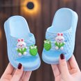 thumbnail image 3 of Pantuflas Honeeladyy en liquidación por menos de 10 $ para niñas y niños, lindas pantuflas de conejo, pantuflas de dibujos animados en 3D, antideslizantes, de suela gruesa y punta abierta, para, 3 of 4