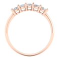 thumbnail image 4 of 0.35 ctw Wedding Band for Women - 18K Rose Gold Simulated Diamond Stackable Eternity Ring, 4 of 7
