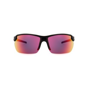 Ironman Blade Sport Sunglasses, Black with Red Mirrored Lenses
