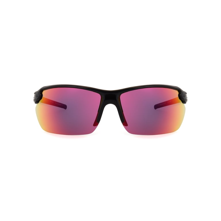 Ironman Blade Sport Sunglasses, Black with Red Mirrored Lenses photo 1