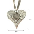 thumbnail image 6 of Silver Color Metal Love Heart Charms with Letters Engraved Tag Pendant Christmas Tree Hanging Ornaments Home Holiday Party Decoration New Year Gift for Mother Friends Sister, 6 of 8