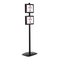 thumbnail image 5 of M&T Displays Double Sided Free Standing Black Aluminum Display Stand Brochure Sign Holder Snap Frame 4x(8.5x11), 5 of 18