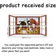 thumbnail image 2 of Colorful Farm Animals Wall Decals 3D Window View Wall Sticker Window View Baby Horse Cow Pig Nature Photography Wall Art Vinyl Stickers for Nursery Living Room Kitchen Office, 2 of 9