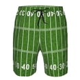 thumbnail image 3 of Wukai American Football Field2 Print Beach Trunks with Compression Liner Swimsuit Quick Dry Beach Sports Shorts with Pocket-Medium, 3 of 6