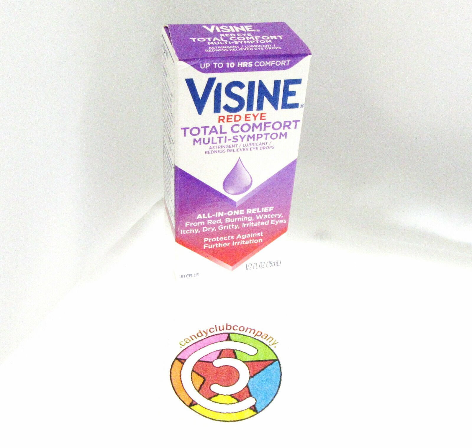  Visine Multi-Symptom Eye Drops - Astringent, Lubricant &  Redness Reliever for Irritated, Dry, Red Eyes - 0.5 fl. oz : Health &  Household