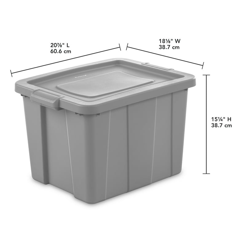 Sterilite 18 Gallon Tote Box Plastic, Gray - Walmart.com