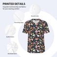 thumbnail image 4 of Balery Autumn Fox Owl Baseball Jersey for Men Casual Button Down Shirts Short Sleeve Active Team Sports Uniform-XX-Large, 4 of 9