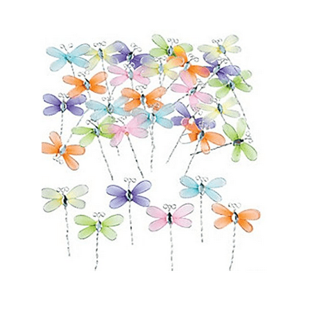 Nylon Dragonflies Decorations, 36 Count