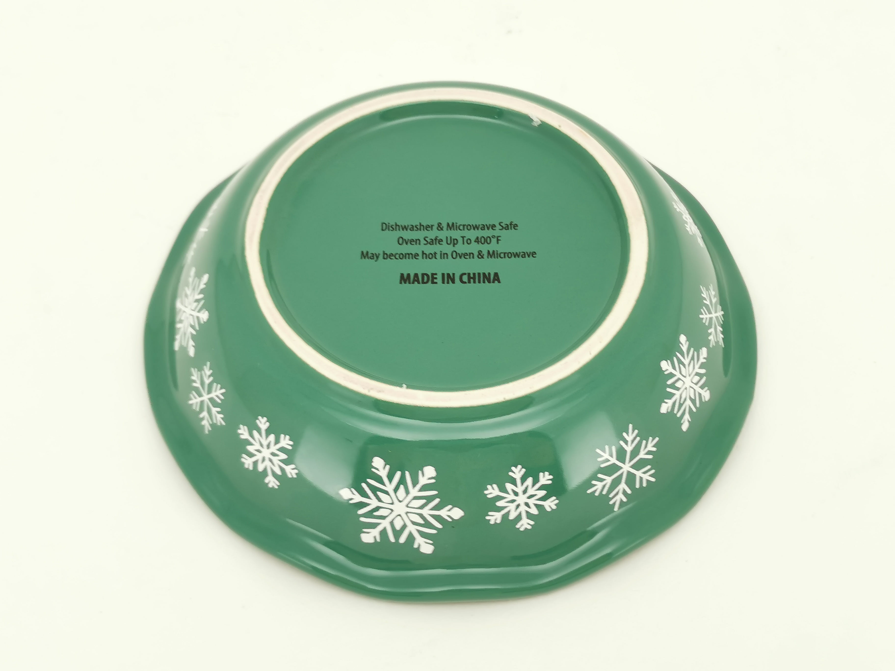 Holiday Time Ceramic Mini Snowflake Loaf Pan, 5.75 Long, Red, Stoneware