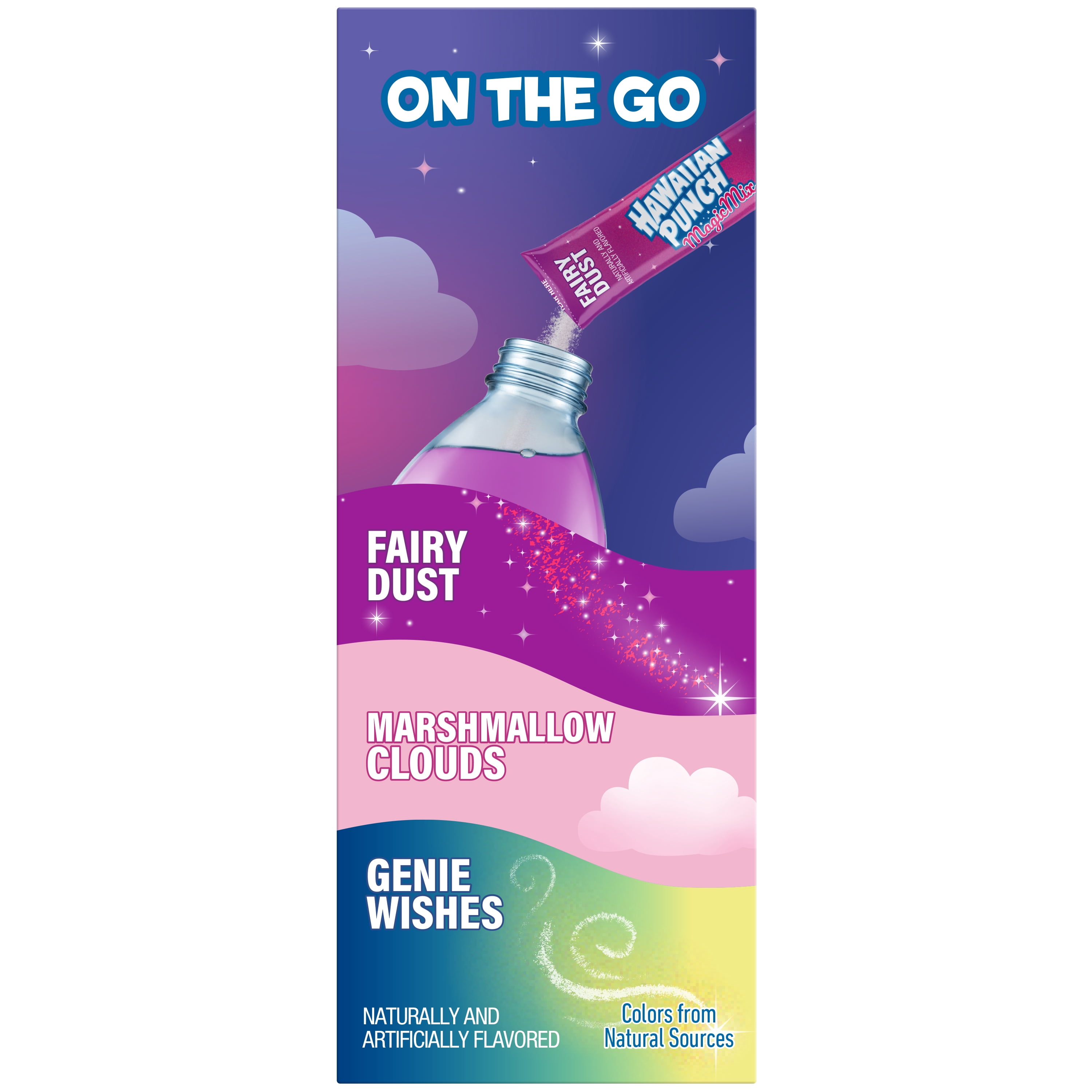 (6 pack) Hawaiian Punch Magic Powder Drink Mix Variety Pack, Fairy Dust, Marshmallow Clouds & Genie Wishes, 30 Sticks