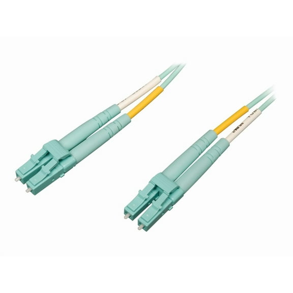Eaton Tripp Lite Series 10Gb/40Gb/100Gb Duplex Multimode 50/125 OM4 LSZH Fiber Patch Cable (LC/LC), Aqua, 10M (32.8 ft.) - Patch cable - LC multi-mode (M) to LC multi-mode (M) - 10 m - 10 m - fiber optic - duplex - 50 / 125 micron - OM4 - aqua