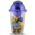 thumbnail image 3 of Clear Salad Blaster Container 26oz Cup - PURPLE - Stores 2oz of Dressing in Lid, Press to Blast Your Salad, Portion Control, 3 of 3