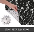 thumbnail image 6 of Sikiie Retro Skeleton Dancing On Halloween Party Print Flannel Anti-slip Floor Mat 16x24in, Thickened Dustproof Entrance Door Mat Floor Mat for Kitchen, Bathroom, Laundry Room, 6 of 7
