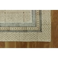 thumbnail image 5 of Casavani Handblock Printed Living Room Carpets Beige Cotton Home Decor Kilim 9x12 feet, 5 of 5