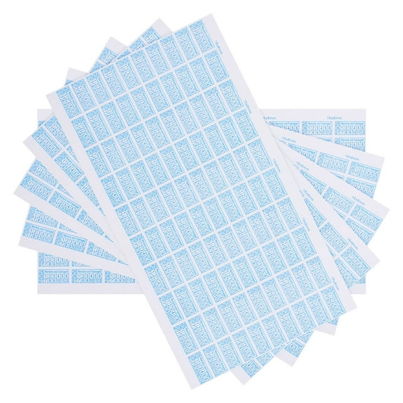 NICEXMAS 500Pcs Blue Paper Date Marking Stickers For Electronics Tamper Evident Security Labels