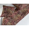 thumbnail image 2 of Forest Themed Bed Runner Set, Grunge Design Bicolored Leaves and Berries Silhouettes Print, Decorative Bedding Scarf & 2 Pillow Shams for Hotels Homes, King, Dark Pink and Charcoal Grey, by Ambesonne, 2 of 3