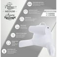thumbnail image 3 of Medium Husband Pillow Aspen Edition - Perfect Pillow With Arms for Reading & Bed Rest - Removable Neck Roll - Premium Shredded Memory Foam -Cover Reverses to Microsuede or Microfiber, White Dandelion, 3 of 9