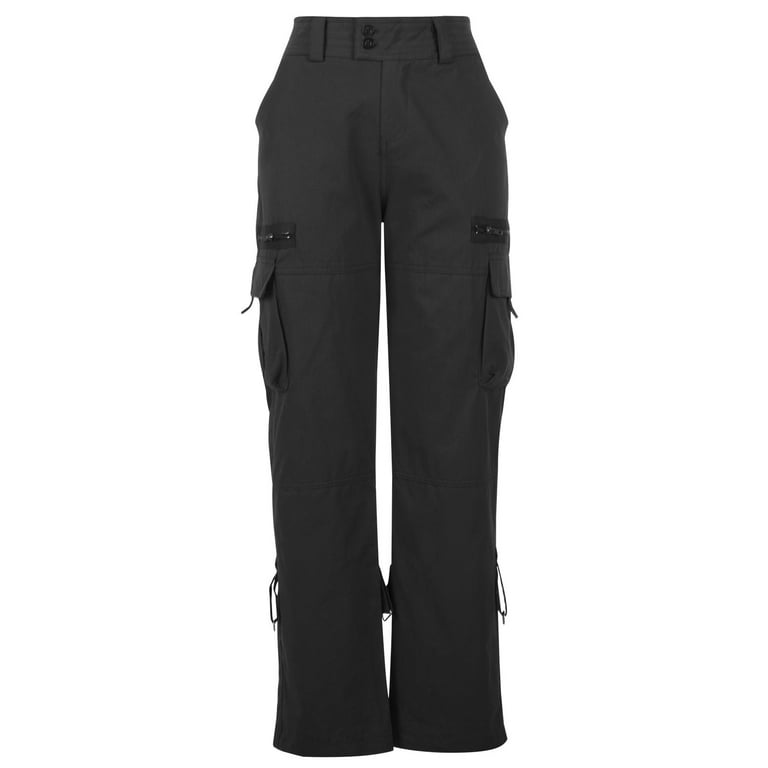 Cargo Pants Womens Light Low Rise Belted Pockets Baggy Casual Hiking Long  Wide Leg Pants Outdoor Travel Trousers 