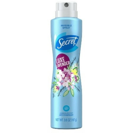 Secret Invisible Spray Antiperspirant and Deodorant, Luxe Lavender 3.8 oz (Pack of 2)