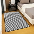 thumbnail image 2 of Erosebridal Checkered Gingham Bedroom Carpet 6'6" x 4'11", Grey Living Room Rug, Rectangle Geometry Decor, Non Slip, 2 of 5