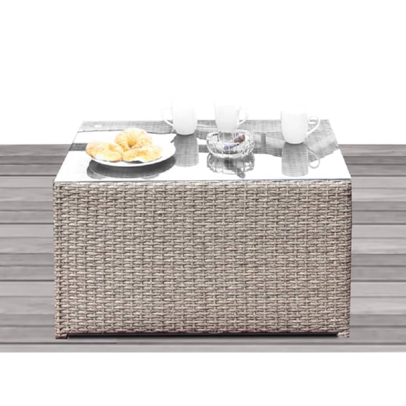 Living Source International 3-Piece Wicker/Rattan Sectional Set in Gray