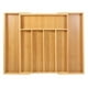 thumbnail image 1 of Organizador de Cajones de Bambú para Utensilios, Extensible, Natural, con Separadores de Cajones y Bandeja de Madera Ajustable para Cubiertos., 1 of 5