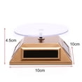 thumbnail image 3 of ​SENRISE ABS Solar/Battery Powered 360° Rotary Display Stand Turntable Display Jewelry Watch Phone Holder Square Silver, 3 of 5